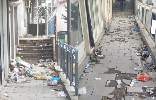 Mbeturinat mbulojnë shkallët e lokaleve te ‘Lesna’
