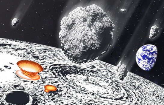 800 milionë vite më parë, një dush masiv asteroid goditi Tokën dhe Hënën