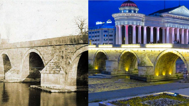20 foto që tregojnë se sa ka ndryshuar bota jonë me kalimin e kohës, në mesin e tyre edhe ura e gurit në Shkup