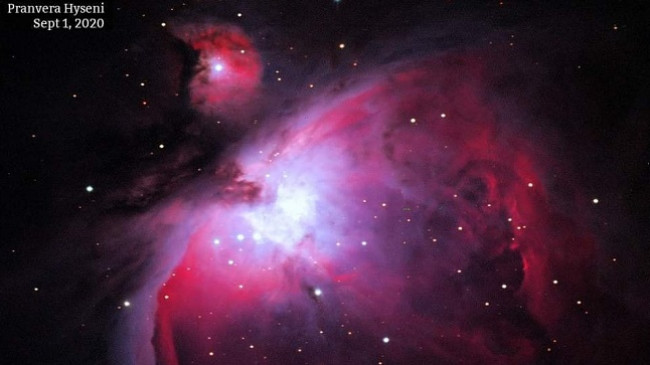 Astronomia Pranvera Hyseni sjell pamje të mjegullnajës së Orionit