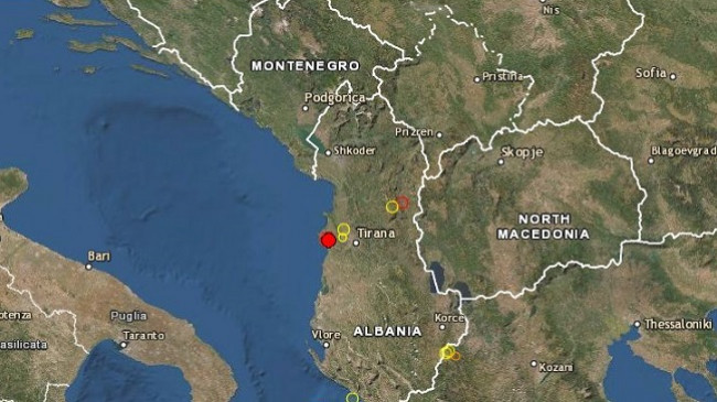 Regjistrohen lëkundje tërmeti në Shqipëri
