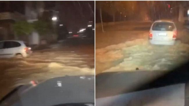 Shtrëngata shiu në Durrës, përmbyten rrugët