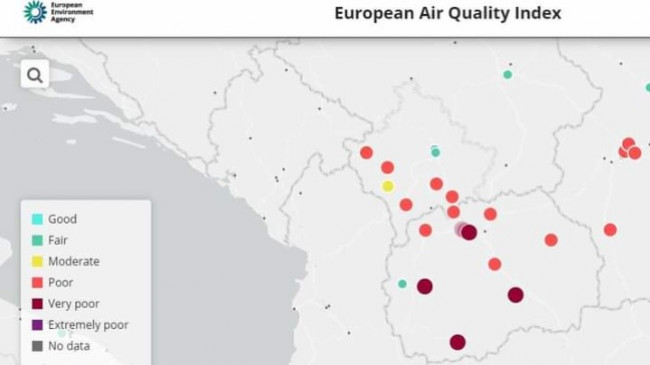 Kosova në Rrjetin Evropian të Indeksit të Cilësisë së Ajrit