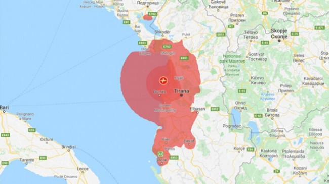 Dridhje toke në Durrës, epiqendra në detit Adriatik