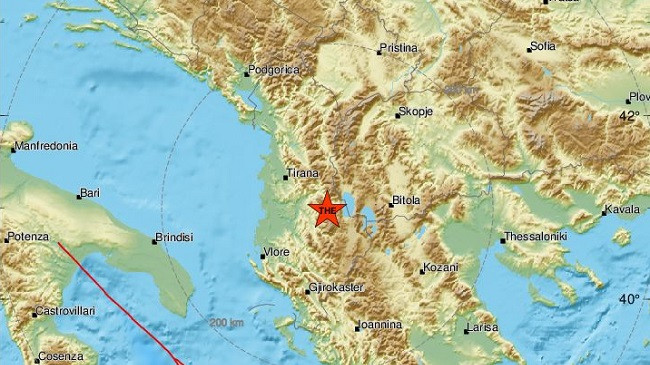 Dridhje të tokës gjatë natës në Shqipëri