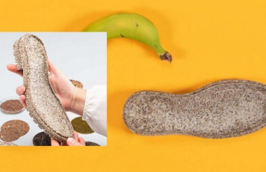 Këto tabane këpucësh fleksibile të biodegradueshme, janë bërë nga lëvozhga e mbetur e bananes