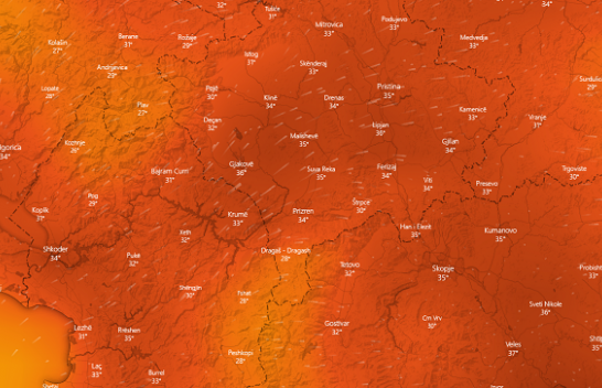 Prej nesër arrin i nxehti përvëlues, temperatura deri në 40 °C