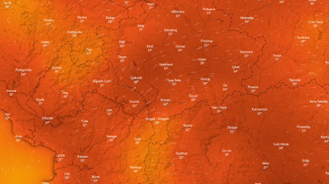 Prej nesër arrin i nxehti përvëlues, temperatura deri në 40 °C