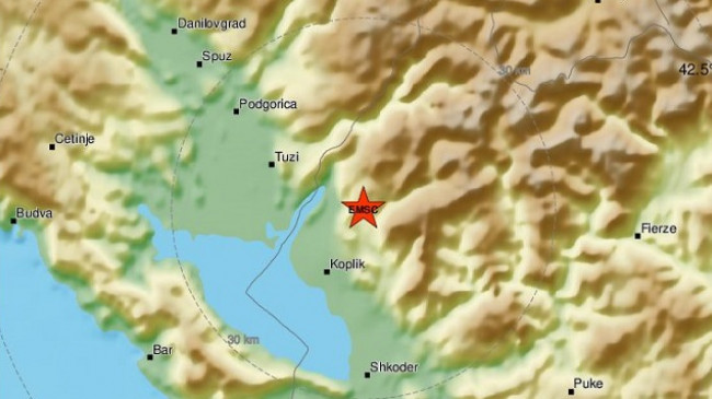 Regjistrohen dridhje toke në Shqipëri
