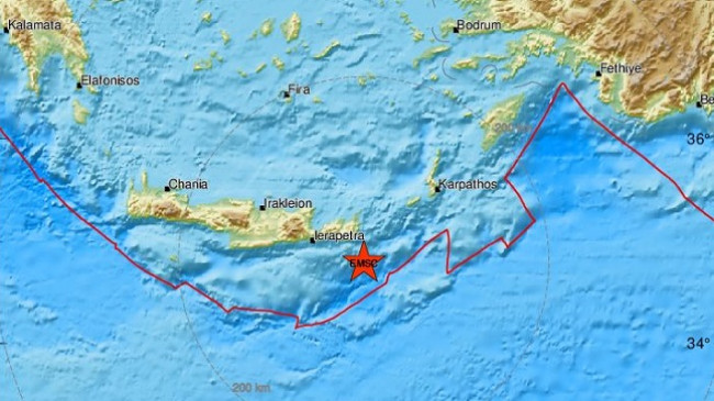 Tërmet i fuqishëm ishullin e Kretës në Greqi