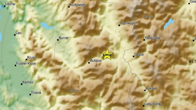 Tërmet i fortë në Shqipëri
