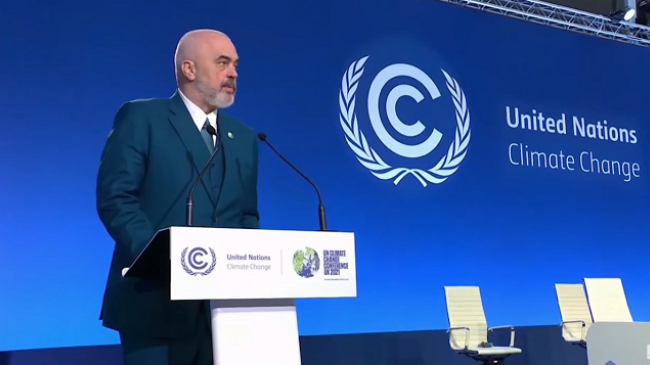 Rama në Konferencën e OKB-së mbi ndryshimet klimatike: Shqipëria jo ndotëse, 100 për qind energji e ripërtëritshme