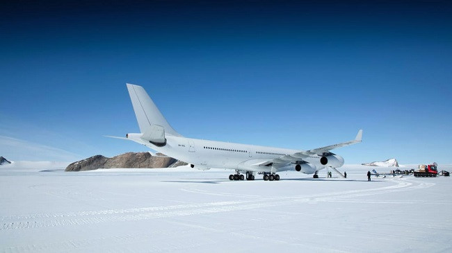Aeroplani Airbus A340 ulet në Antarktidë për herë të parë