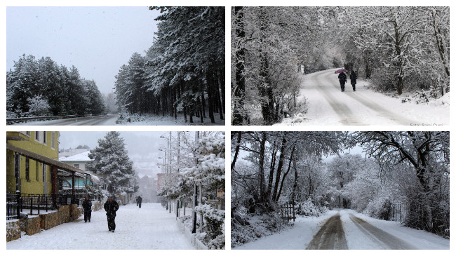 Në fotografi: Bulqiza nën petkun e dëborës