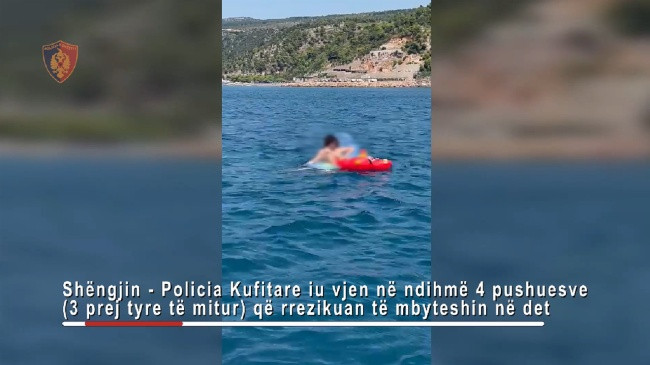 Rrezikuan të mbyteshin në Shëngjin, shpëtohen mrekullisht katër persona, mes tyre tre të mitur