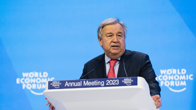 Davos, shefi i OKB-së paralajmëron se bota është në një 'gjendje për keqardhje'