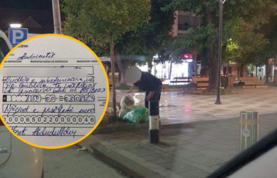 Inspektorati në Podujevë gjobit me 150 euro qytetaren që hodhi mbeturina në hapësirë publike