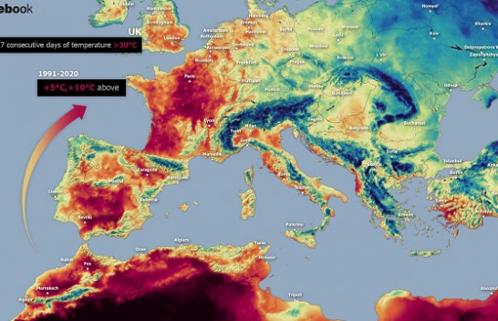 Regjistrohen temperatura të larta rekord në Evropën Perëndimore në fillim të shtatorit 2023