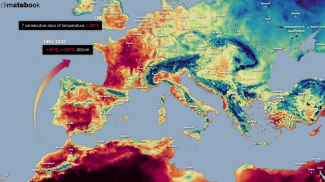 Regjistrohen temperatura të larta rekord në Evropën Perëndimore në fillim të shtatorit 2023